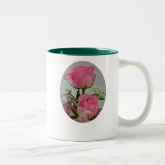 Rosa ros Taketid att lukta   ro…, Två-Tonad Mugg