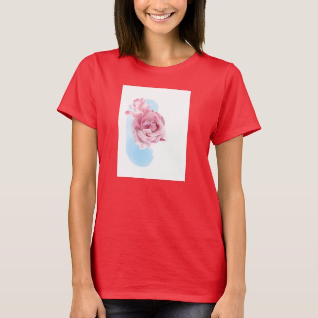 Rosa ros tee (Framsida)
