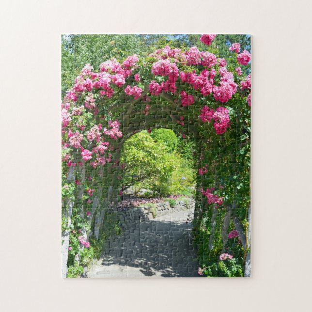Rosa ros trädgård pussel (Vertikal)
