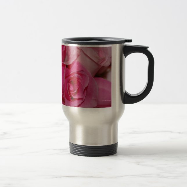 Rosa ros - travel mug resemugg (Höger)
