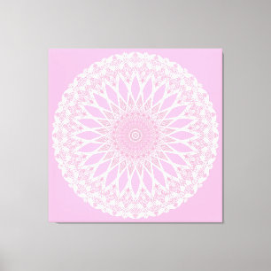 Rosa ros Tristyns Mandala Canvastryck