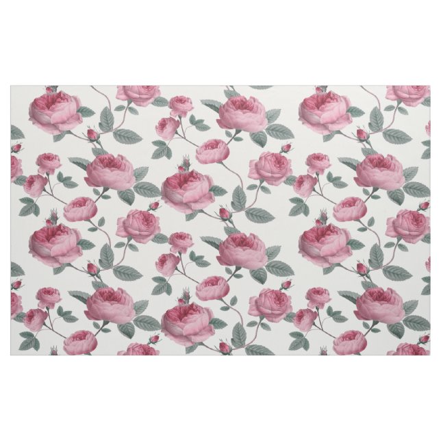 Rosa ros tyg (Fat Quarter)