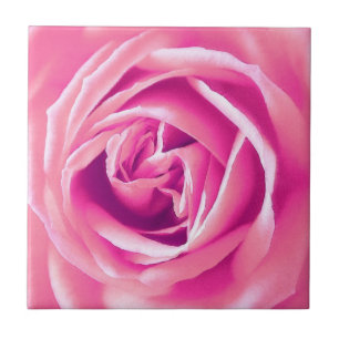 Rosa ros-utskrift kakelplatta