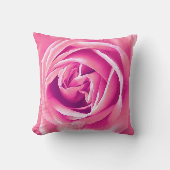 Rosa ros-utskrift kudde (Framsida)
