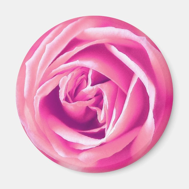 Rosa ros-utskrift magnet (Framsidan)