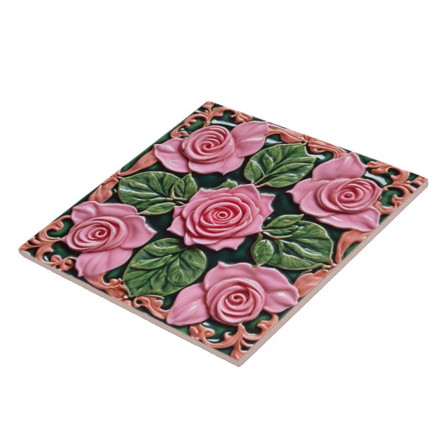 Rosa ros Vacker Popular Collection Kakelplatta (Sidan)