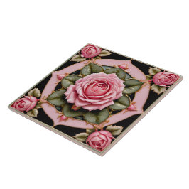 Rosa ros Vackert Trendig Collection Kakelplatta