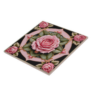 Rosa ros Vackert Trendig Collection Kakelplatta