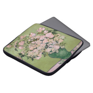 Rosa ros Van Gogh Fine Art Laptop Sleeve