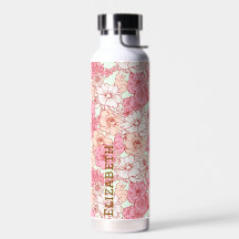 Rosa ros Vattenflaska - Sip Söt, håll dig Hydrated