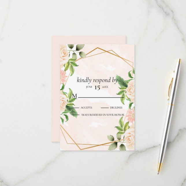 Rosa ros vid Ram OSA Kort (Fram/Back In Situ)