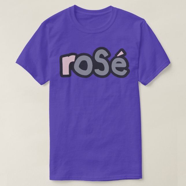 Rosa ros Vin Ultimate Grått-typografi T Shirt (Design framsida)