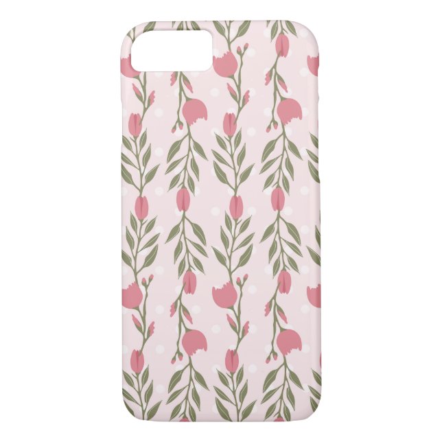 Rosa ros Vine Case-Mate iPhone Skal (Baksida)