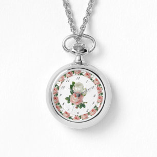 Rosa ros Vintage Botanical Watch Watch Armbandsur