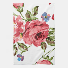Rosa ros Vintage Kitchen Towel Kökshandduk