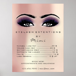 Rosa ros Violet Skin Makeup Öga bryter priserna Poster