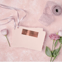  Rosa ros VIP Monogram-Returetiketter