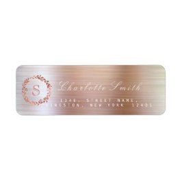  Rosa ros VIP Monogram-Returetiketter Returadress Etikett