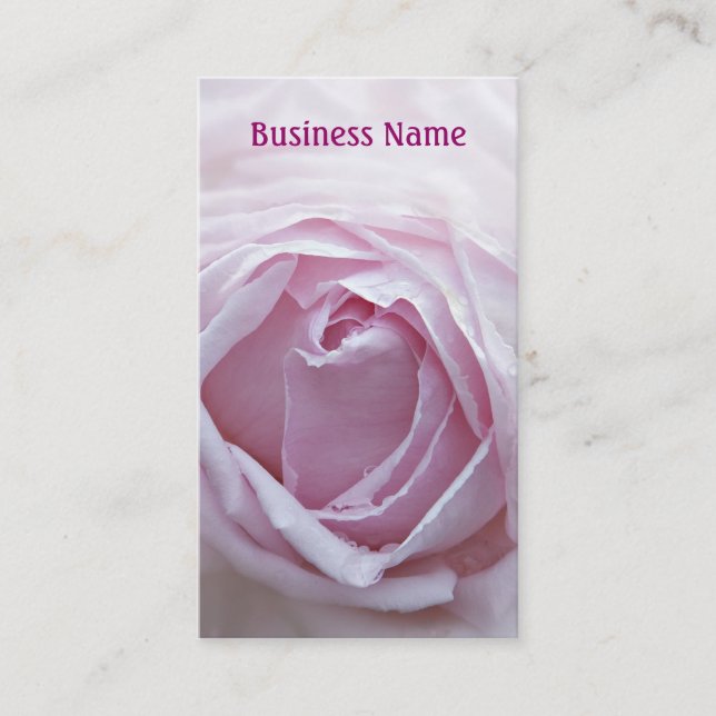 Rosa ros visitkort (Framsida)