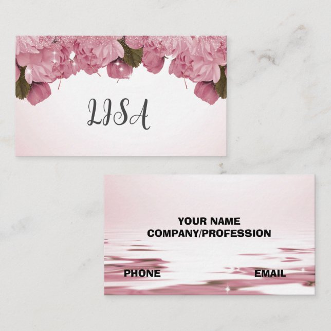 ROSA ROS VISITKORT (Fram/baksida)