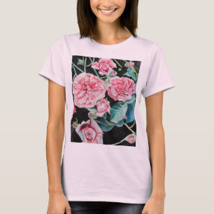 Rosa ros Watercolor Cabbage Victorian Ro T Shirt