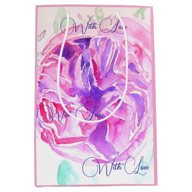 Rosa ros Watercolor Lilac Ro Flower Blommigt (Framsidan)