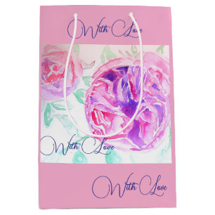Rosa ros Watercolor Lilac Ro Flower Blommigt