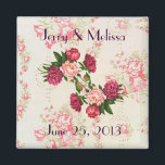 Rosa ros Wedding Favor Magnet<br><div class="desc">Rosa ros bröllopsfavoritmagnet är underbart för Vår,  sommar eller Ro Théed Bröllop.</div>