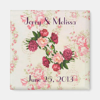 Rosa ros Wedding Favor Magnet