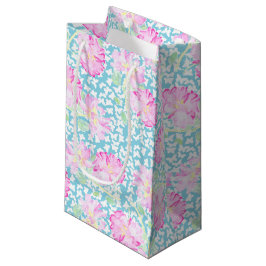 Rosa ros White Butterflies, Blue Small Gift Bag