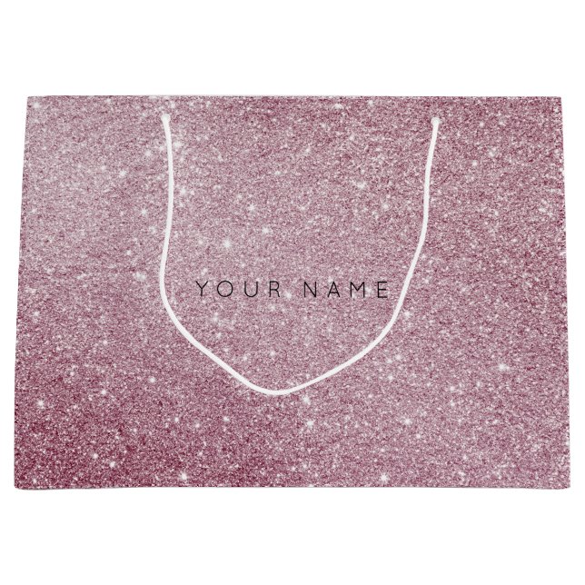 Rosa ros White Glitter Favor Gift-blogg (Framsidan)