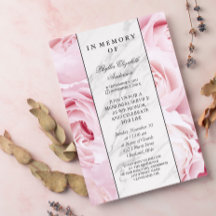 Rosa ros & White Marble | Memorial Service