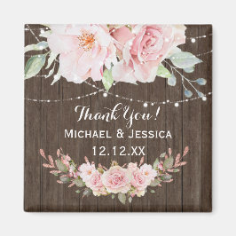 Rosa ros Wood Rustic Ljus Magnet