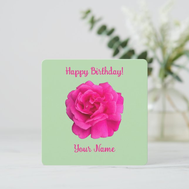 Rosa Rosa #6 Kort (Stående Fram)