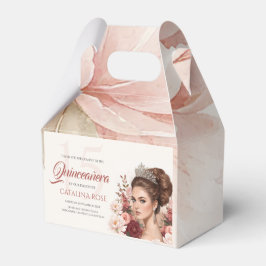 Rosa Rosa Ansiktsrodnad Elegant Quinceañera-presen Presentaskar