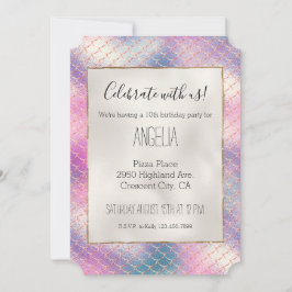 Rosa Rosa Aqua Guld Sjövampyr  Inbjudningar