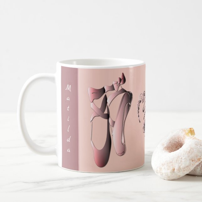 Rosa Rosa Ballet med lastpallsskor med Monogram Kaffemugg (Med munk)