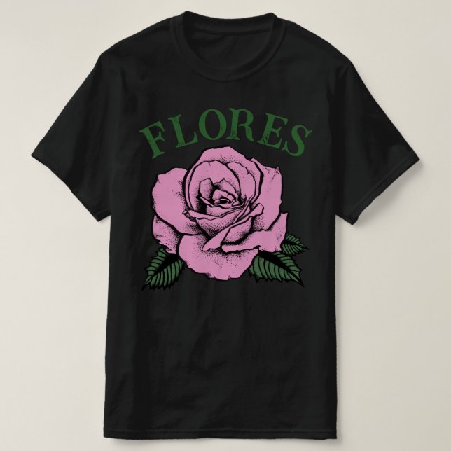 rosa rosa blommor t shirt (Design framsida)