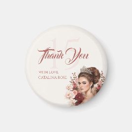 Rosa Rosa Elegant Quinceañera Magnet