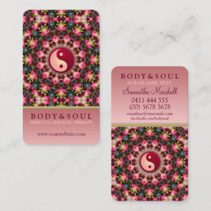 Rosa Rosa Feminine Beauty Yin Yang Holistic Visitkort