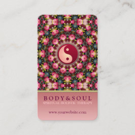 Rosa Rosa Feminine Beauty YinYang Holistic Visitkort