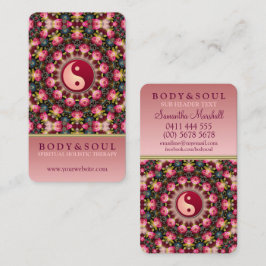 Rosa Rosa Feminine Beauty YinYang Holistic Visitkort