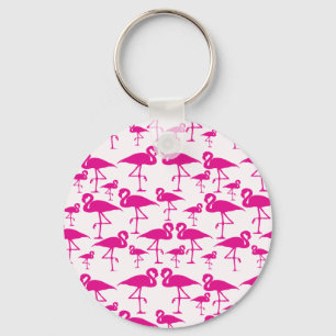 Rosa rosa Flamingos Nyckelring
