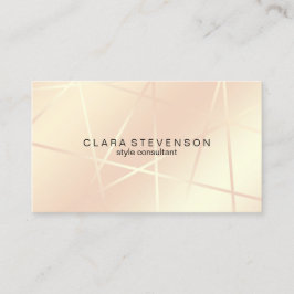 Rosa rosa geometrisk stilkonsulent för guld & för visitkort