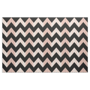 Rosa Rosa Guld och Svart Chevron Tyg