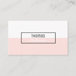 Rosa rosa Minimalist yrkesmässigt enkelt klart Visitkort