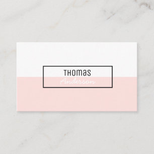 Rosa rosa Minimalist yrkesmässigt enkelt klart Visitkort