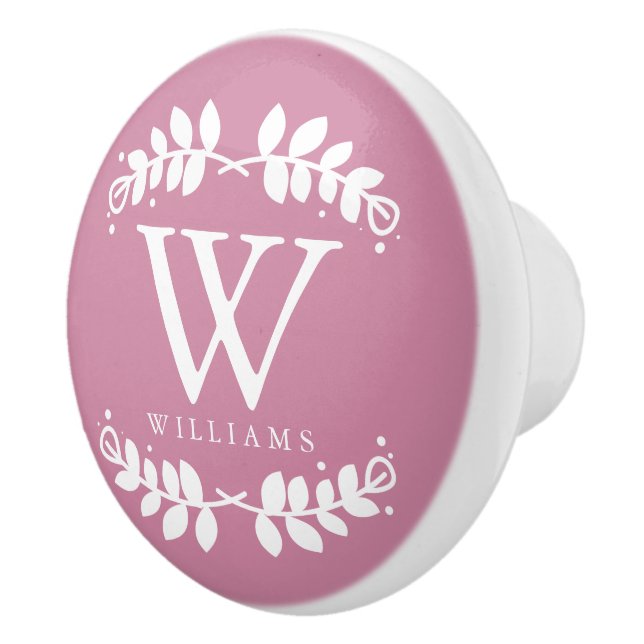 Rosa rosa Monogram för snyggt Knopp (Höger)