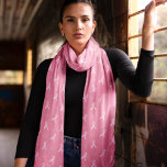 Rosa Rosa om bröstcancermedvetenhet Ribbon Mönster Sjal<br><div class="desc">Rosa Rosa om bröstcancermedvetenhet Ribbon Mönster Scarf</div>