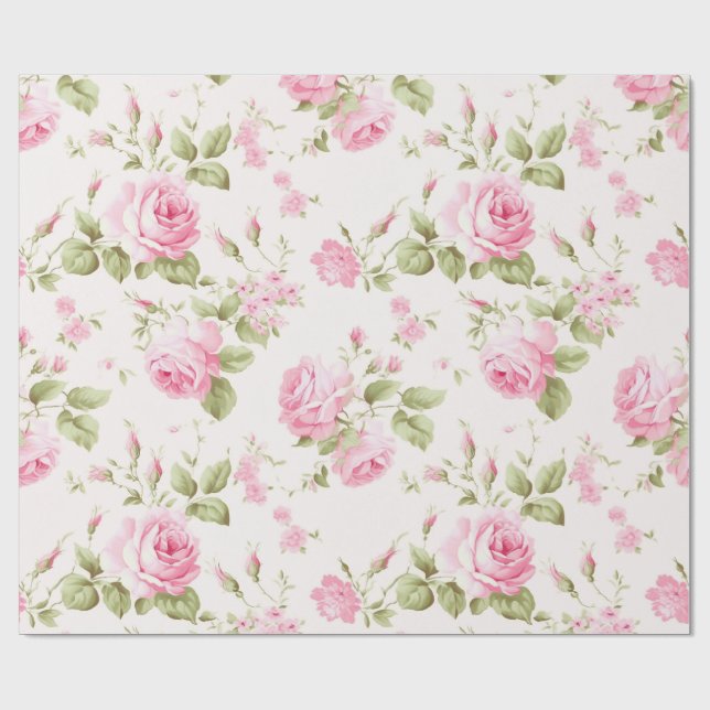 Rosa rosa spraypresentpapper presentpapper (Platt)